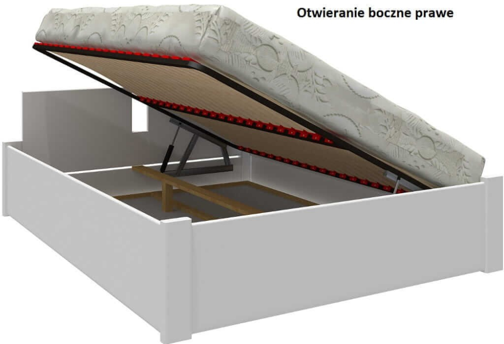Łóżko drewniane z pojemnikiem Amelia