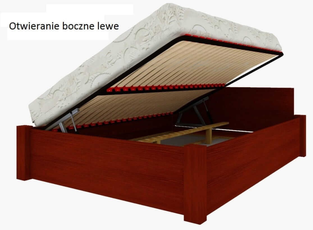 Łóżko drewniane z pojemnikiem Jowita