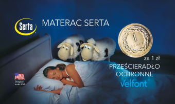 Materac Serta + Ochraniacz za 1zł