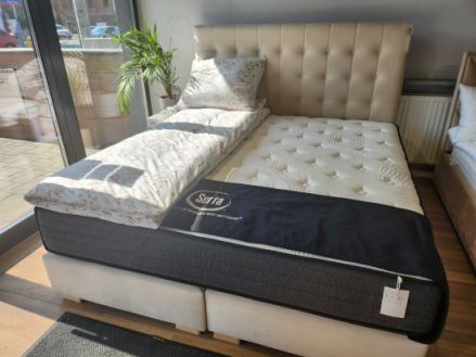 Łóżko tapicerowane Croatia 180x200 Boxspring, welur | Ekspozycja