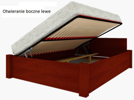 Łóżko drewniane z pojemnikiem Jowita